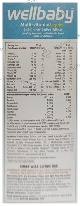 Wellbaby Multi Vitamin Liquid 200ml
