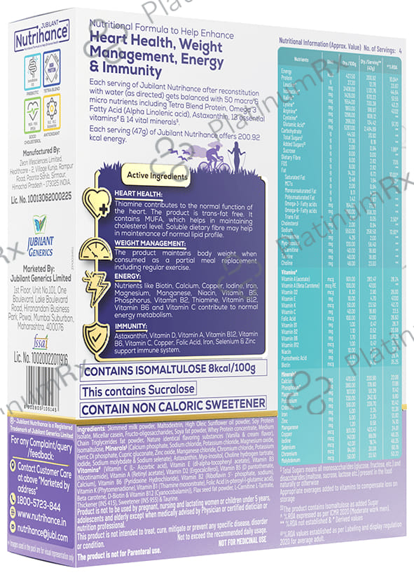 Jubilant Nutrihance Vanilla Powder 200gm
