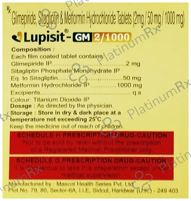 Lupisit GM 2/1000mg Tablet 10s