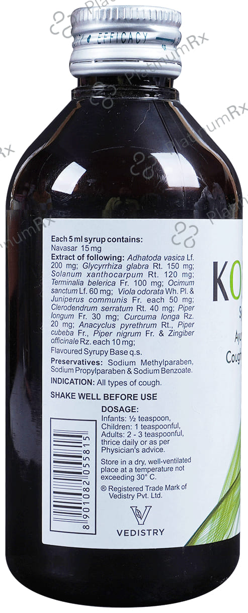 Charak Kofol Ayurvedic Syrup for Cough Relief 200ml