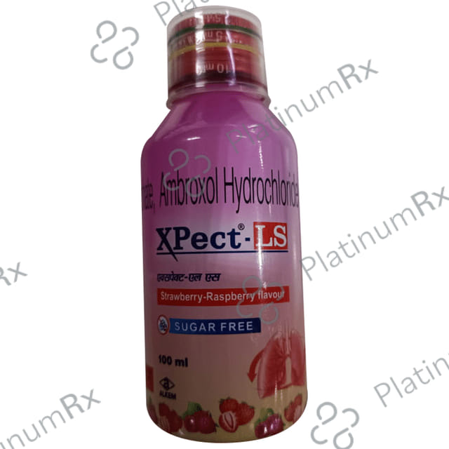 Xpect LS Strawberry Raspberry Menthol Sugar Free Expectorant 100ml