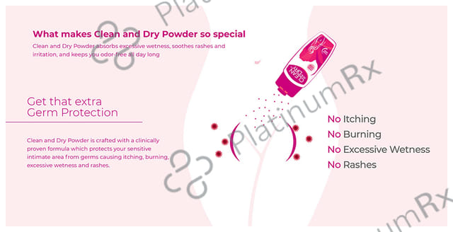 Clean and Dry Feminine Intimate Powder 100gm