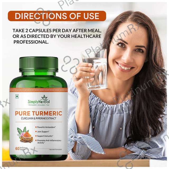 Simply Herbal Pure Turmeric Curcumin & Piperine Extract Capsule