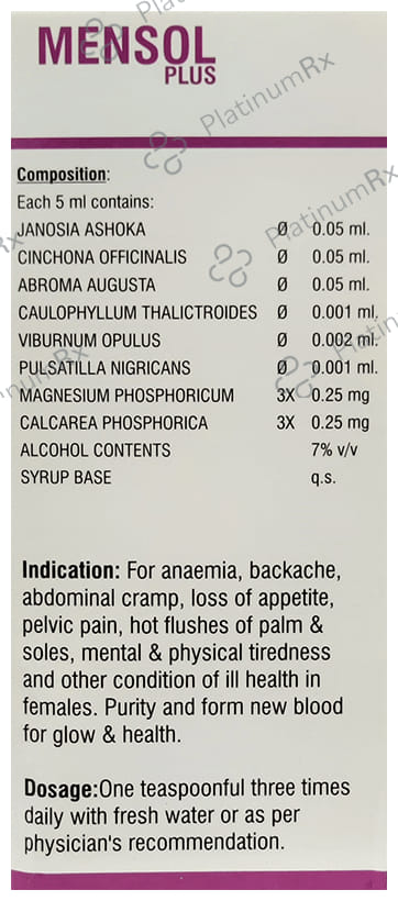 LDD Bioscience Mensol Plus Syrup 450 ml