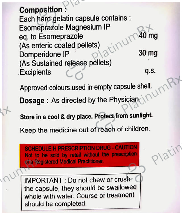 Esokur D 30/40mg Capsule SR 10s
