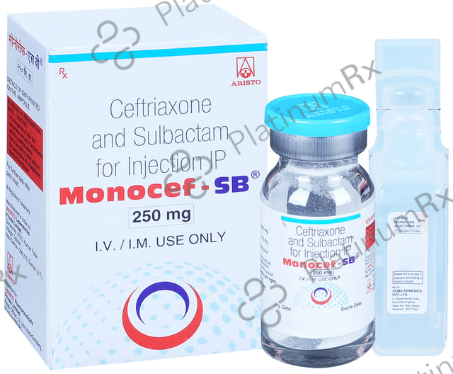 Monocef SB 250/125mg Injection 1s