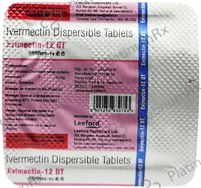 Evimectin 12mg Tablet DT