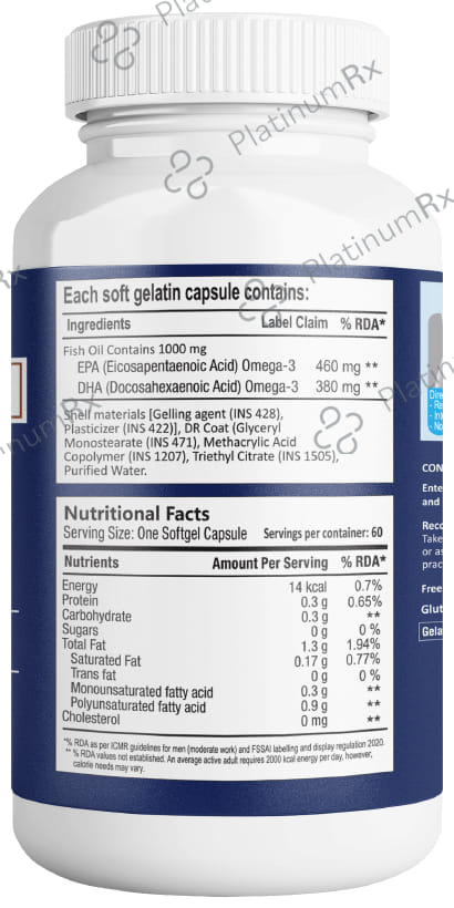 AIWO Ultimate Omega -3 Triple Strength 1000mg Capsule