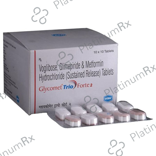 Glycomet Trio Forte 2/1000/0.2mg Tablet SR 10s