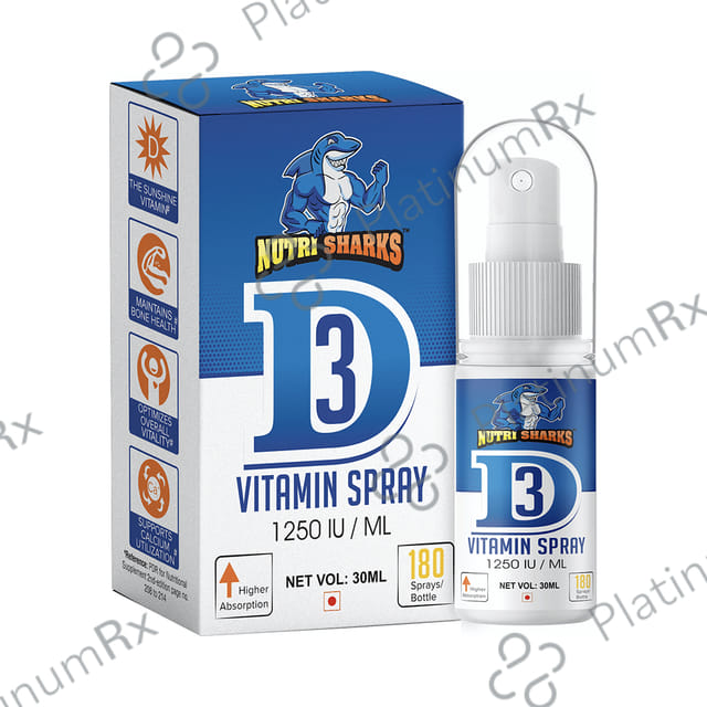 Nutri Sharks Vitamin D3 1250 IU/ML Spray