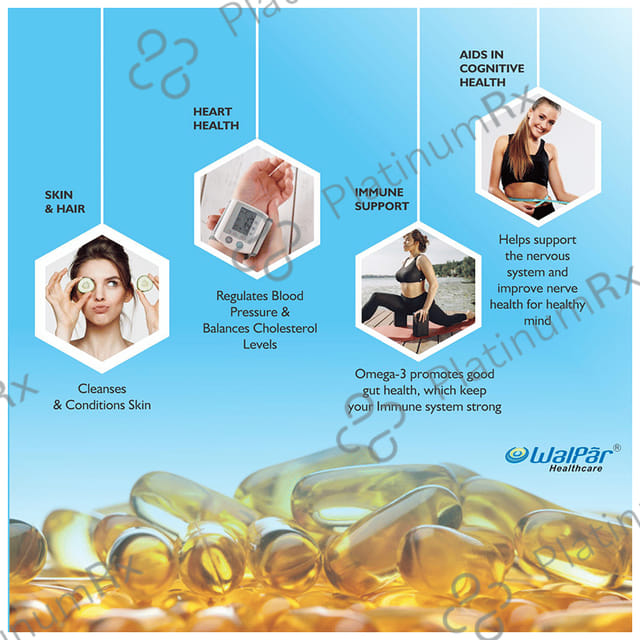 Walpar Flaxseed Oil 1000mg Hard Gelatin Capsule