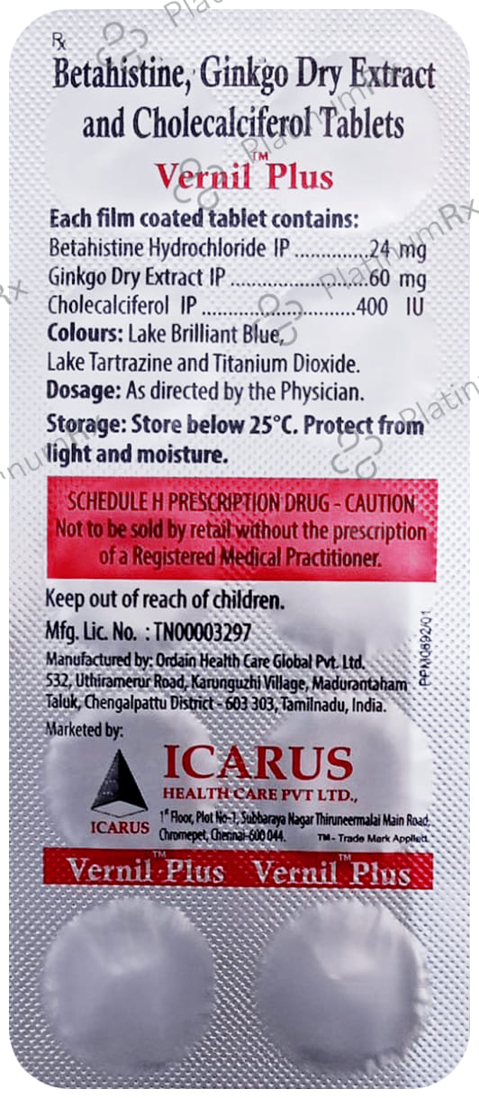 Vernil Plus 24/60mg Tablet 10s