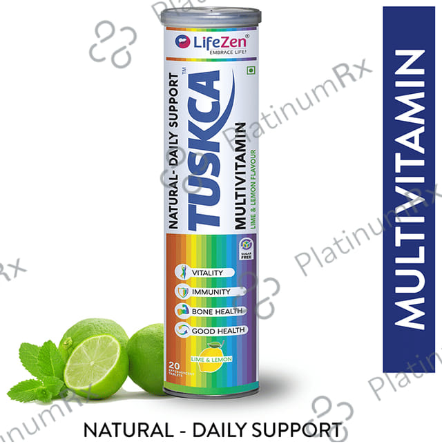Tuskca Multivitamin Effervescent Tablet Lemon