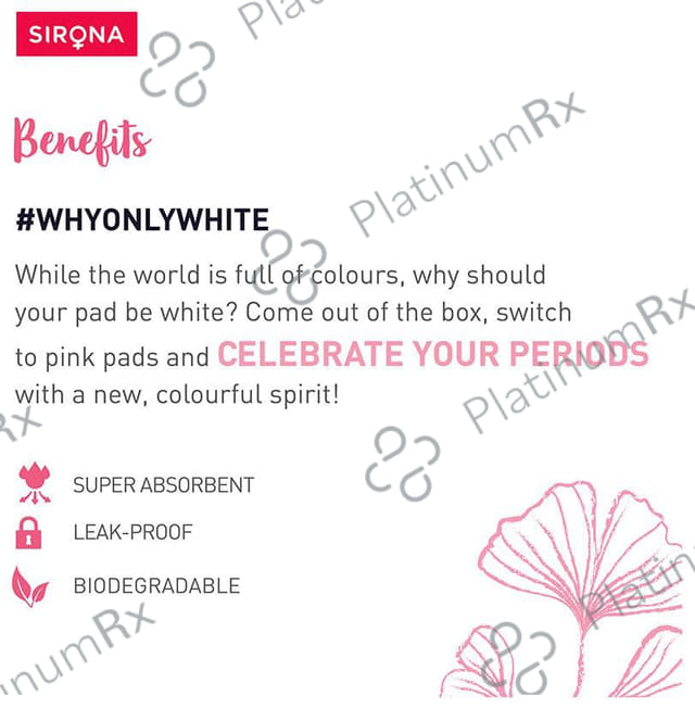 Sirona Natural & Ultra-Thin Rash-Free Sanitary Pads Large