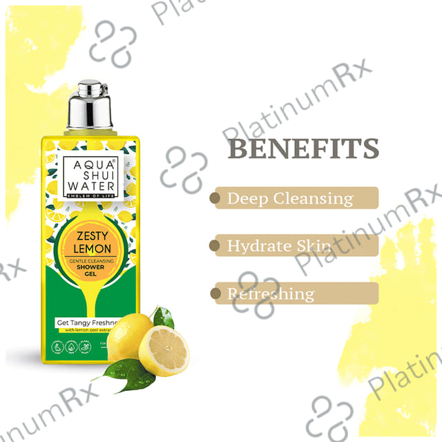 Aqua Shui Water Water Zesty Lemon Shower Gel(250ml Each) 1 Pack