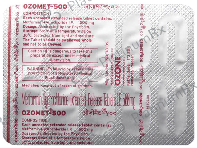 Ozomet 500mg Tablet ER 10s