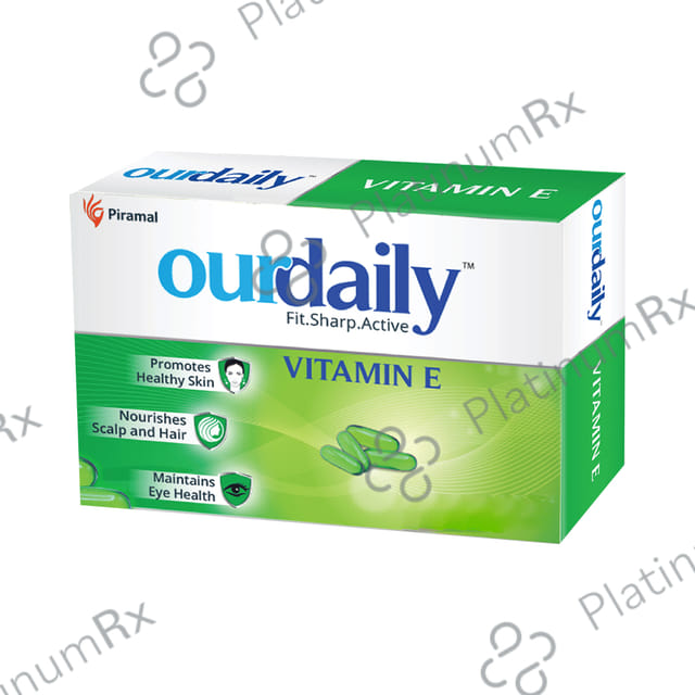 OurDaily Vitamin E 400mg for Skin, Eye & Hair Health - Soft Gelatin Capsule 120 Soft Gelatin Capsule