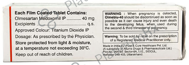 Olmeblu 40mg Tablet 15s