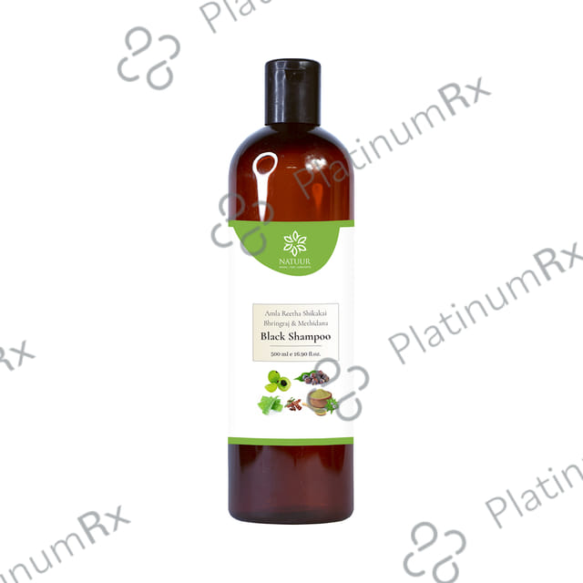 Natuur Black Shampoo Amla Reetha Shikakai Bhringraj & Methidana