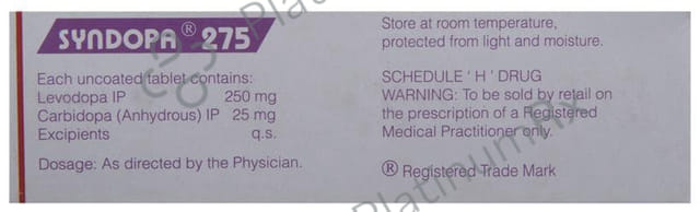 Syndopa 250/25mg Tablet 10s