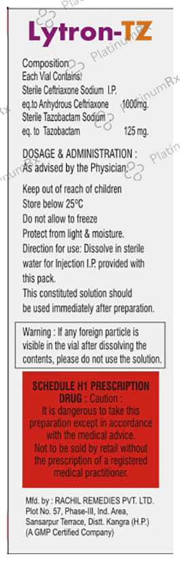 Lytron TZ 1000mg/125mg Injection