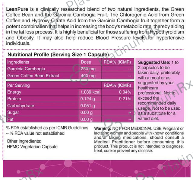Purecise LeanPure Vegan Capsule