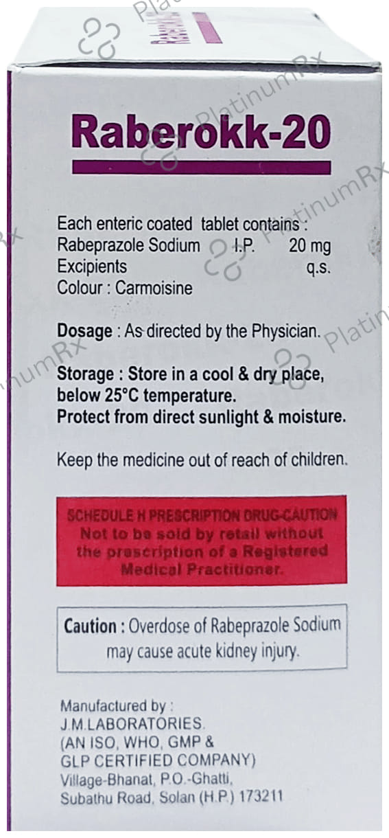 Raberokk 20mg Tablet