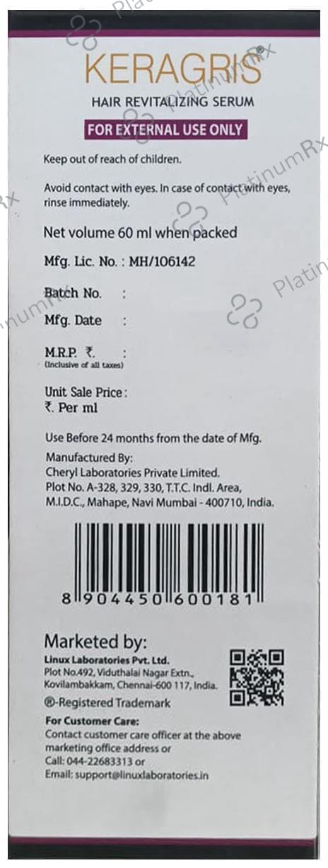 Keragris Hair Revitalizing Serum 60ml