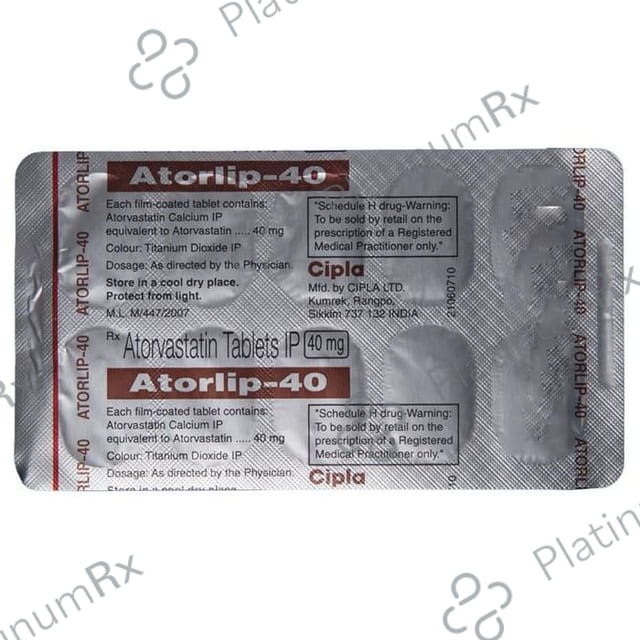 Atorlip 40mg Tablet 10s