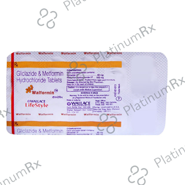 Walformin 80/50mg Tablet 10s