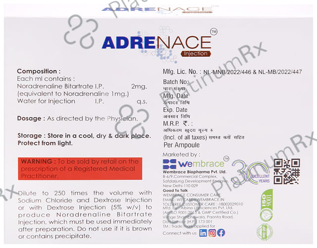 Adrenace 2mg Injection 2ml