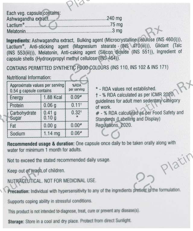 Akta Nutrition Bye-Bye Stress Adults Capsule