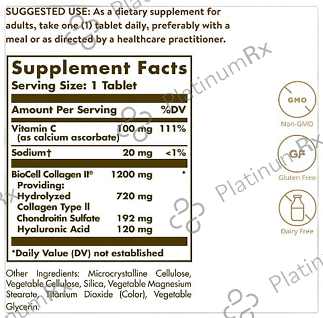 Solgar Collagen Hyaluronic Acid Complex Tablet
