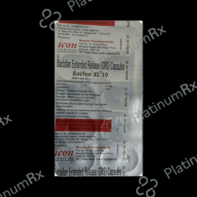 Bacfen XL 10mg Capsule ER 10s