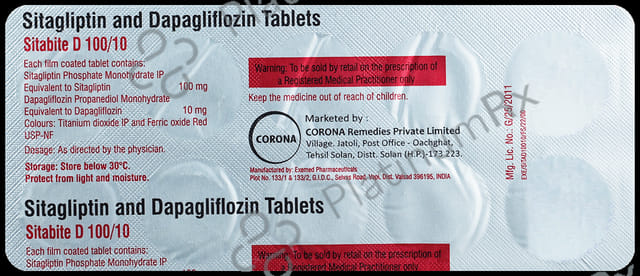 Sitabite D 10/100mg Tablet 10s