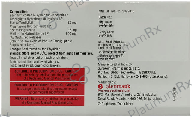 Zita Piomet 500mg Tablet SR 10s