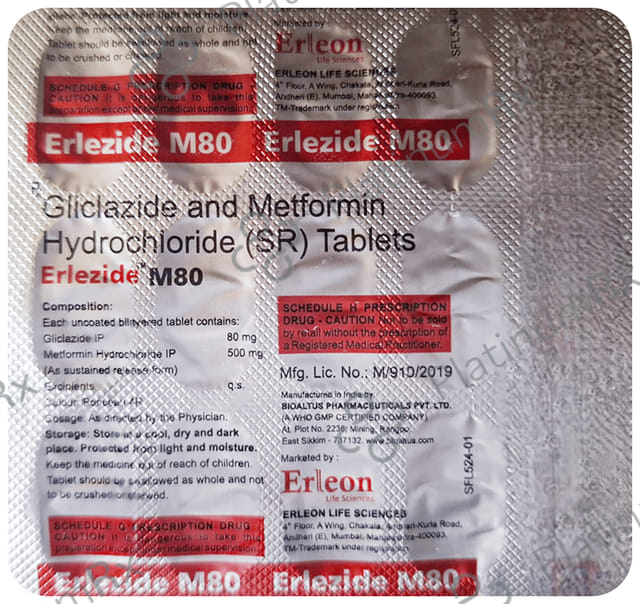 Erlezide M 80mg Tablet SR 15s