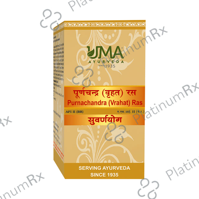 Uma Ayurveda Purnachandra (Vrahat) Ras Tablet (with Gold & Silver)