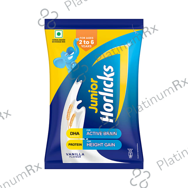 Horlicks Junior- For Kids' Active Brain & Height Gain - Flavour Vanilla 450 gm