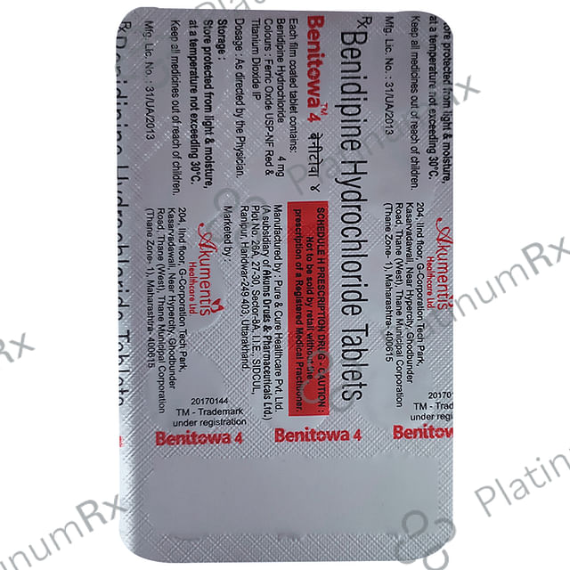 Benitowa 4mg Tablet 15s