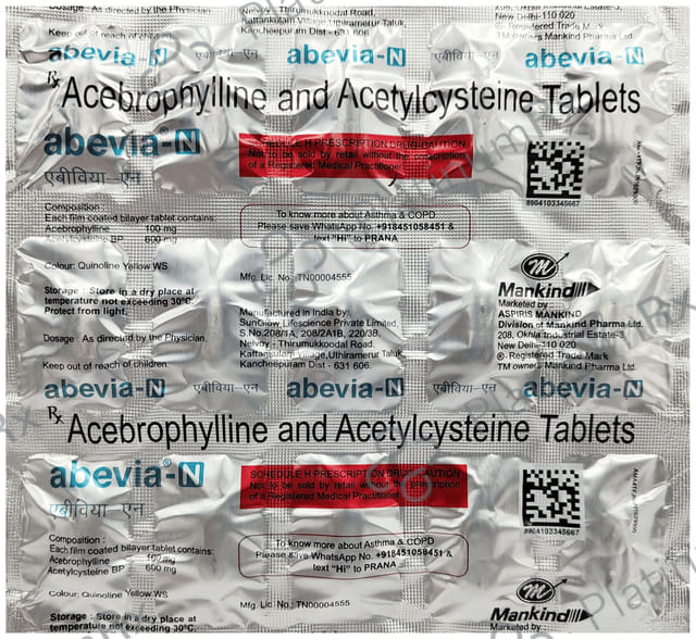 Abevia N 100/600mg Tablet 15s