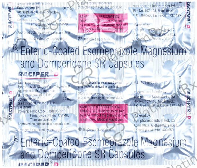 Raciper D 40/30mg Capsule SR 15s