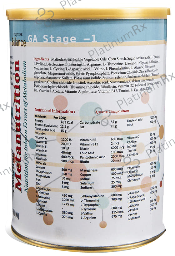Pristine Balance Metanutrition GA Stage 1 (Upto 3 Years) Powder Vanilla