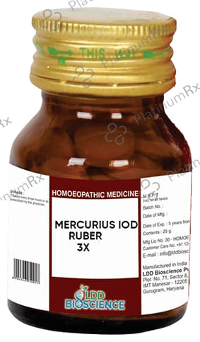 LDD Bioscience Mercurius Iod Ruber 3X 25 gm