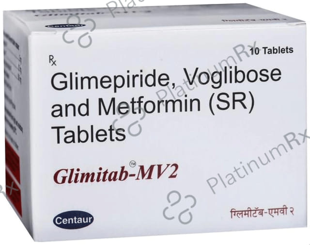 Glimitab MV 2/500/0.2mg Tablet SR 10s