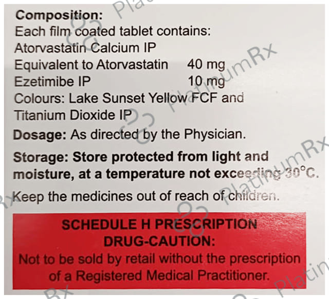 Atorfit Ez 40mg Tablet 10s