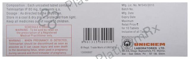 Telsar 80mg Tablet 10s