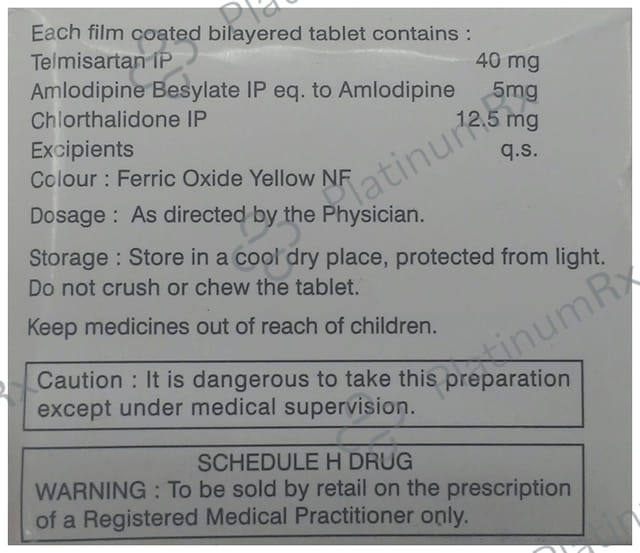 Telmed Act 5/12.5/40mg Tablet 10s