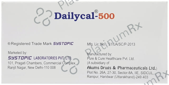 Dailycal 500mg/250IU Tablet 15s