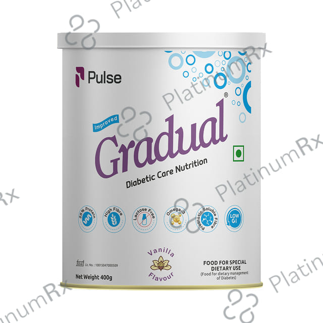 Pulse Gradual Diabetic Care Nutrition Powder Vanilla 400gm